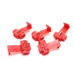 100 stks Wire Crimp Terminals Quick Splice Bedrading Connector Kabel Klem Rode Lock Draad Elektrische kabelconnector