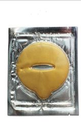 100pcs Femmes Gold Collagène Protéine cristal hydratant Film de lèvres pour le collagène cristallin hivernal Masque 2629123