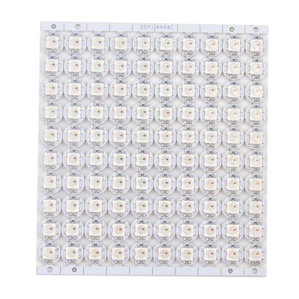 Puces LED à 4 broches WS2812B SK6812, 100 pièces, avec dissipateur thermique PCB noir et blanc (10mm x 3mm), WS2811 IC, puce SMD rvb 5050 intégrée, perles lumineuses DC5V