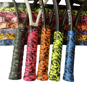 100pcs zarsia Divers Imprimer Tennis Overgrips Camouflage collant Camouflage Badminton Racket Grips Sweat Bands Squash Absorbed Wraps Tapes 240223
