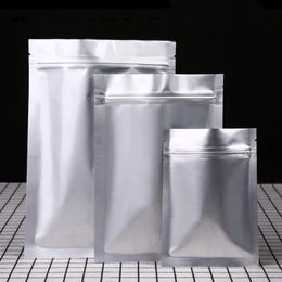 100 stks zip tas aluminium folie vierkante hoekpakket hersluitbare kruidenmoeren warmteafdichting pouches