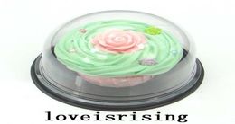 100pcs50sets en plastique clair cupcake dome bac à gâteau de faveur des boîtes de mariage de mariage coffin box Muffin Box81450004299451