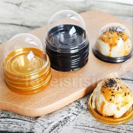 100pcs50sets Mini Tamaño Plástico Cupcake Cake Dome Cajas de Cupcakes Contenedor Cajas de Favor de Boda Suministros- 263K