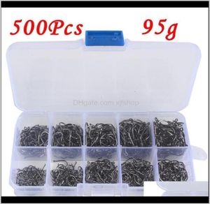 100pcs600pcs Set Carbon Steel Single Circle Fishhook Fishing Jip Barbed Carpe Hooks Sea Tackle Accessoires IWYCD KSP7Q9139458