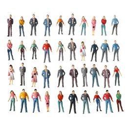 100pcsbag 1 1001 1501 751 a escala figuras de plástico de plástico Figuras de edificio de modelos Pases de bricolaje de bricolaje Pose de color mixto Toys 240523