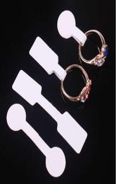 100pcsbag bijoux étiquette quadrate papier pour collier anneau bijoux étiquettes d'affichage étiquettes de papier 60x12mm 50x13mm7780620