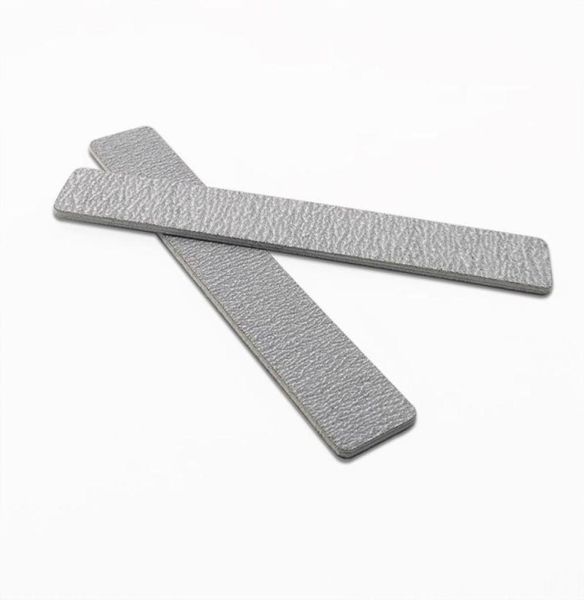 Tampon de fichiers à ongles 100PCSLOT 100180 pour Nail Art Rectangular Grey Sandpaper Emery Board Manucure Tools9181996