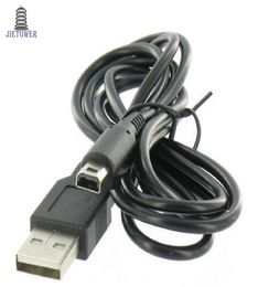 100pcSlot 12m zwart voor Nintendo 3DS DSI NDSI XL LL Data Sync Charing USB -kabel Lead Charger3405145