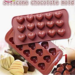 Moule à chocolat en forme de cœur, 100 pièces, 15 trous, décoration de gâteau en Silicone, DIY, 9542218