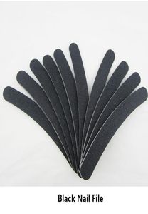 100PCSLOT 8080 Nail File Emery Board Sanding Professional 100180 Black Buffer Buffing Slim Curve7985309