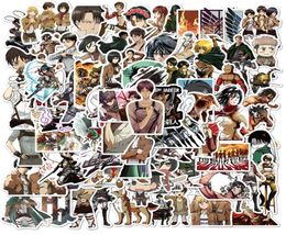 100 pcslot anime -aanval op Titan Sticker voor skateboard motorfiets plakboek laptop snowboard bagage auto sticker stickers968596666