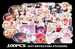 100pcslot Anime Sexy Girls Stickers voor laptop skateboard Notebook Bagage waterfles Auto -stickers5277856