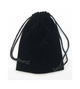 100 pcslot Black Velvet Jewelry Bags Zakken voor ambachtelijke mode geschenkverpakking display B0332821275737921