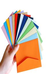 100pcSlot Candy Kraft Paper 14 kleuren leeg enveloppen bankkaart enveloppen wenskaarten mini enveloppen leden bbymxe1122746