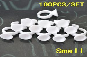 Anneaux à sourcils jetables pour tatouage, 100 pièces, petit porte-tatouage en plastique, tasse blanche, color8774605