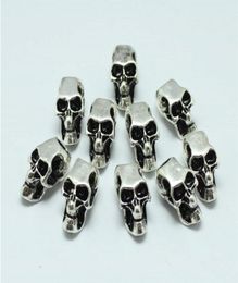 100pcslot Evil Skull Heads Skeleton Zinklegering Big Hole Charm Beads Fit Europese Kettingarmband paracord accessorie8866108