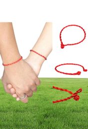 100pcslot Fashion Red Thread String Bracelet Lucky Red Green Green Handmade Rope Bracelet For Women Men Bijoux Lover2880046