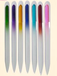 100 stukslot Snelle nieuwste kleurrijke glazen nagelvijlen Duurzaam Kristalvijl Nagelbuffer Nagelverzorging6318153