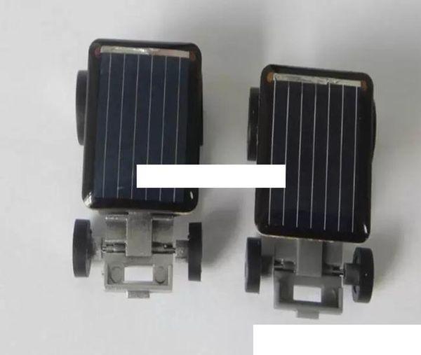 100 pcslot expédition rapide Mini plus petit robet à énergie solaire voiture de course mobile voiture amusant Gadget jouet pour enfant enfants