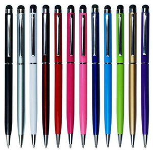 100Pcslot Haute Qualité 2 en 1 Stylet Tactile Stylo Tactile Capacitif En Cristal Coloré pour smartphone universel android phone7354559