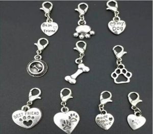 100pcslot Alta calidad Mezclando Animal Perro Pata Impresiones huesos perro tazón Charm Colgante Collar Pulsera DIY Joyería Fabricación Finding1454707