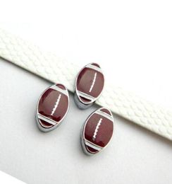 Breloque coulissante de football de sport, trou de 8mm, 100 pièces, adaptée au bracelet en cuir de 8mm, porte-clés, bijoux à la mode, 7016560