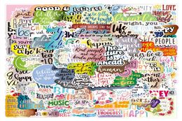 100pcsLot Inspirerende Graffiti Stickers Voor Laptop Skateboard Notebook Bagage Waterfles Auto Decals Kids Gifts3882064