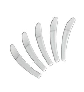 100pcslot mini-cuillères cosmétiques scoop jetables spatules blanches 50 mm outil en plastique crème small4157585