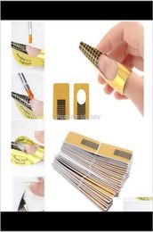 100pcSlot Nail Art Extension Sticker Guide Form Acryl Professional Nail Tools Gel Nagel Polish Curl Tips For Women F6PYS CMFNR3808657
