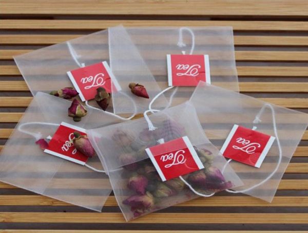 100pcslot nuevas bolsas de té de nylon dobladas con perfume vacío con papel de filtro de sellado de sellado para té suelto de hierbas2765744