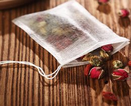 100pcslot nouveaux sachets de thé de maïs infuseur biodésante biodésante en vert pur jetable sachets de thé vides avec cordes7634204