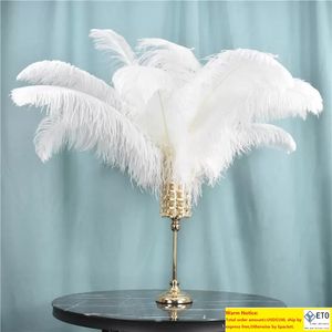 100pcslot Party Decor Natural White struisvogelveren kleurrijke verendecoratie bruiloft verenkleed decoratieve viering