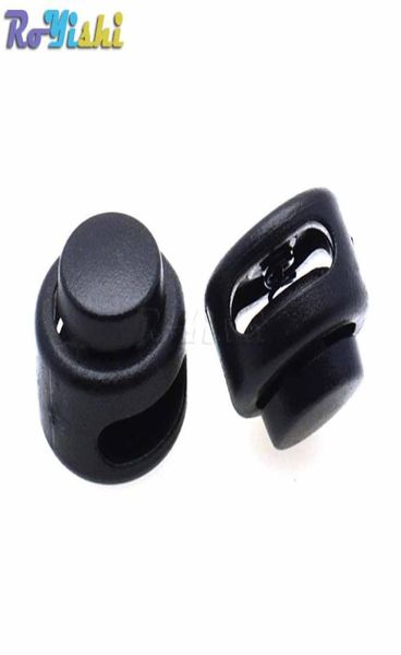 100pcslot en plastique Cordon de verrouillage pour basculement Stopper noir pour paracord size11mm12mm4676760