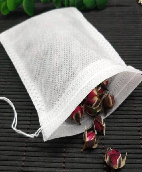 Lote de 100 bolsitas de té de 55x7CM, bolsitas vacías de tela para té perfumado con filtro de sellado curativo de cuerda para té suelto de hierbas, Bolsas8660290