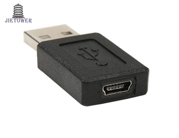 100pcslot USB 20 A tipo macho A Mini USB adaptador de extensión hembra de 5 pines negro8891482