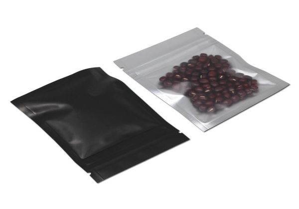 100pcslot Bolsas de plástico con cierre de cremallera para comida para alimentos Embalaje de polvo Mylar Aluminio Flonaje delantero Poldes de muestra reutilizables transparentes 29076480