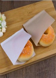 100pcspack 12x12cm Biscuits Donut Sacs en papier Boulangerie d'artisanat à pain à l'huile Emballage Kraft Sandwich Donut Sac Gift Wrap3513427