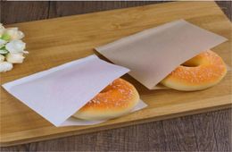 100pcspack 12x12cm Biscuits Donut Sacs en papier Boulangle d'artisanat à pain à l'huile Emballage Kraft Sandwich Bag de sac cadeau enveloppe 5808587