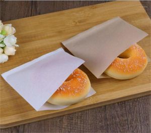 100pcspack 12x12cm Biscuits Donut Sacs en papier Boulangerie d'artisanat à pain à l'huile Emballage Kraft Sandwich Donut Sac Gift Wrap 6136415