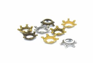 100pcspack Crown Charms DIY Sieraden Maken Hanger Fit Armbanden Kettingen Oorbellen Handgemaakte Ambachten Zilver Brons Charm9404216