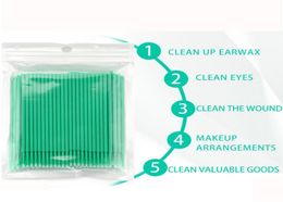 100pcspack Micro Micro Disposable Micro Brush Brush Individual Cils Outils d'écoulement Micro Brushes Outils d'extension de cils C1811264501513