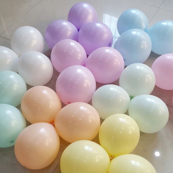 100pcspack ballonne de macaron 1012 pouces Couleur de bonbons ballon en gros de fête d'anniversaire de fête de mariage de fête de mariage décor 240328