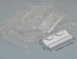Paquete de 100 bandejas de plástico transparente para pestañas, caja de embalaje para pestañas, faux cils, soporte para bandeja de pestañas de visón 3d, inserto para eyelas406267396953
