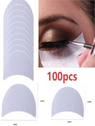 100 stuks set oogmake-up stencils wegwerp oogschaduwstickers eyeliner schild geënte wimpers isoleren wimperverwijderingspatches 1179192009