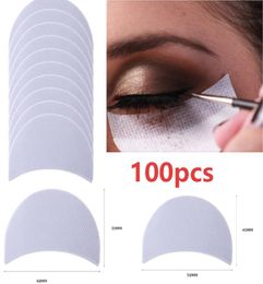 Juego de 100 unidades de plantillas de maquillaje para ojos, pegatinas desechables para sombra de ojos, protector de delineador de ojos, pestañas injertadas, parches aislantes para eliminar pestañas 1179806367