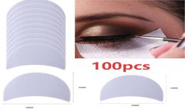 100pcsSet oog make -up stencils wegwerp oogschaduwstickers eyeliner schild geënte wimpers isolaat wimperverwijdering patches 1172308152
