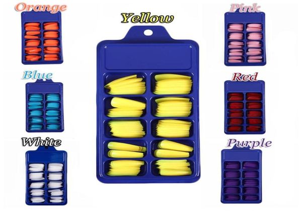 100pcsset Fashion Cover Full Cover Puntas de uñas falsas Manicura de uñas Acrílico Gel UV Polache para uñas Faltas Extensión23331636