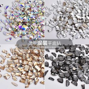 100PCSSet Nail Art Glas Diamant Decoratie Aurora Platte 3D DIY 240328