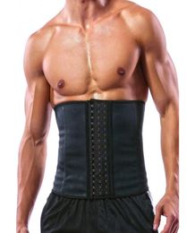 Correos de cintura para hombres de látex 100 para el látex Corsés con cinturón de sudor de hueso de acero traje de sauna para fitness37737377