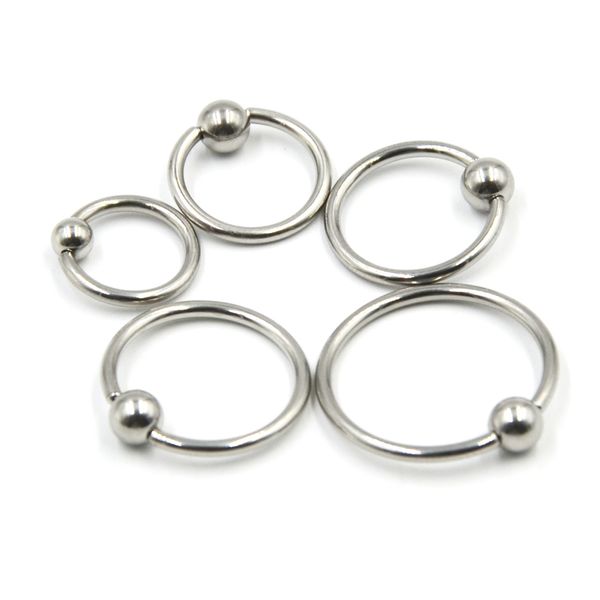 100 pièces en acier inoxydable nez Septum Clicker Stud oreille Tragus BCR CBR captif perle anneau bijoux Piercing Labret lèvre boucle d'oreille Helix